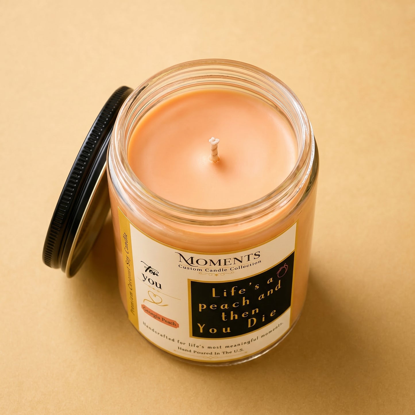 Georgia Peach Coconut Soy Candle – 8 oz