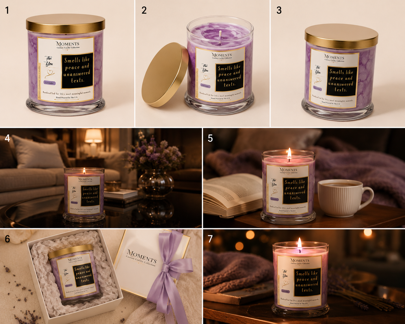 Lavender Coconut Soy Candle – 8 oz