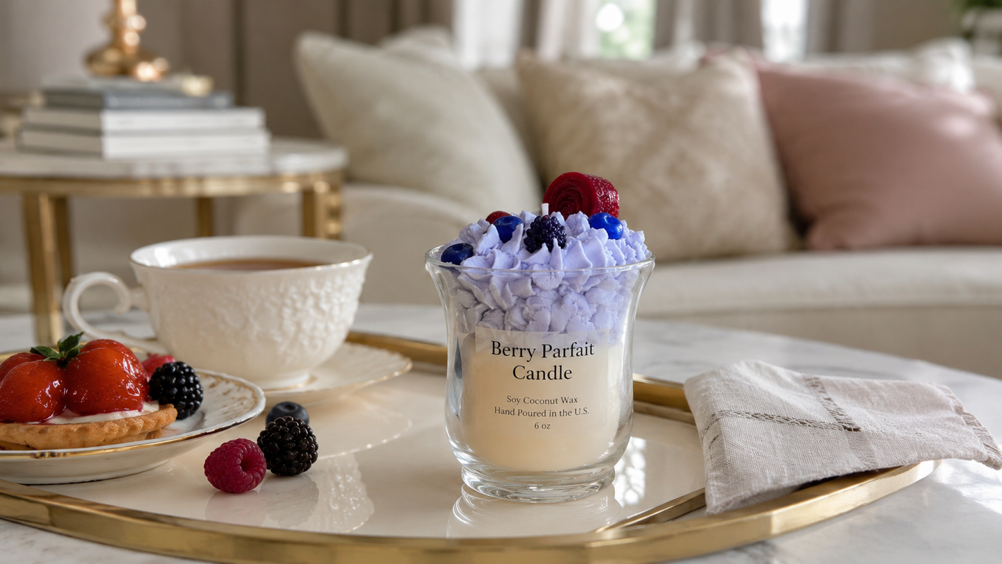 Berry Parfait Luxury Dessert Candle – 6 oz