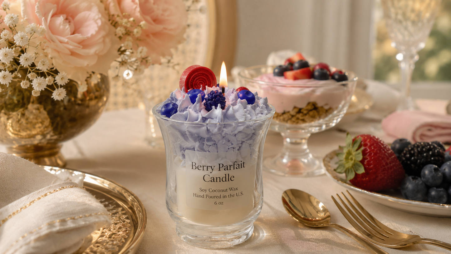 Berry Parfait Luxury Dessert Candle – 6 oz