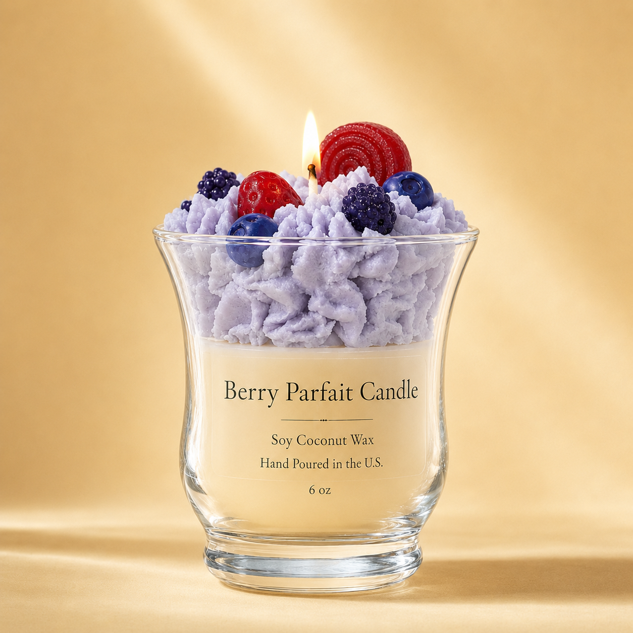 Berry Parfait Luxury Dessert Candle – 6 oz