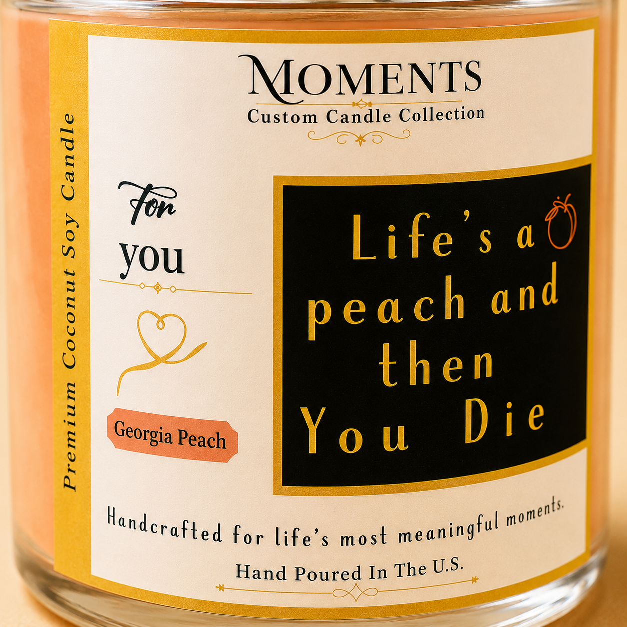 Georgia Peach Coconut Soy Candle – 8 oz