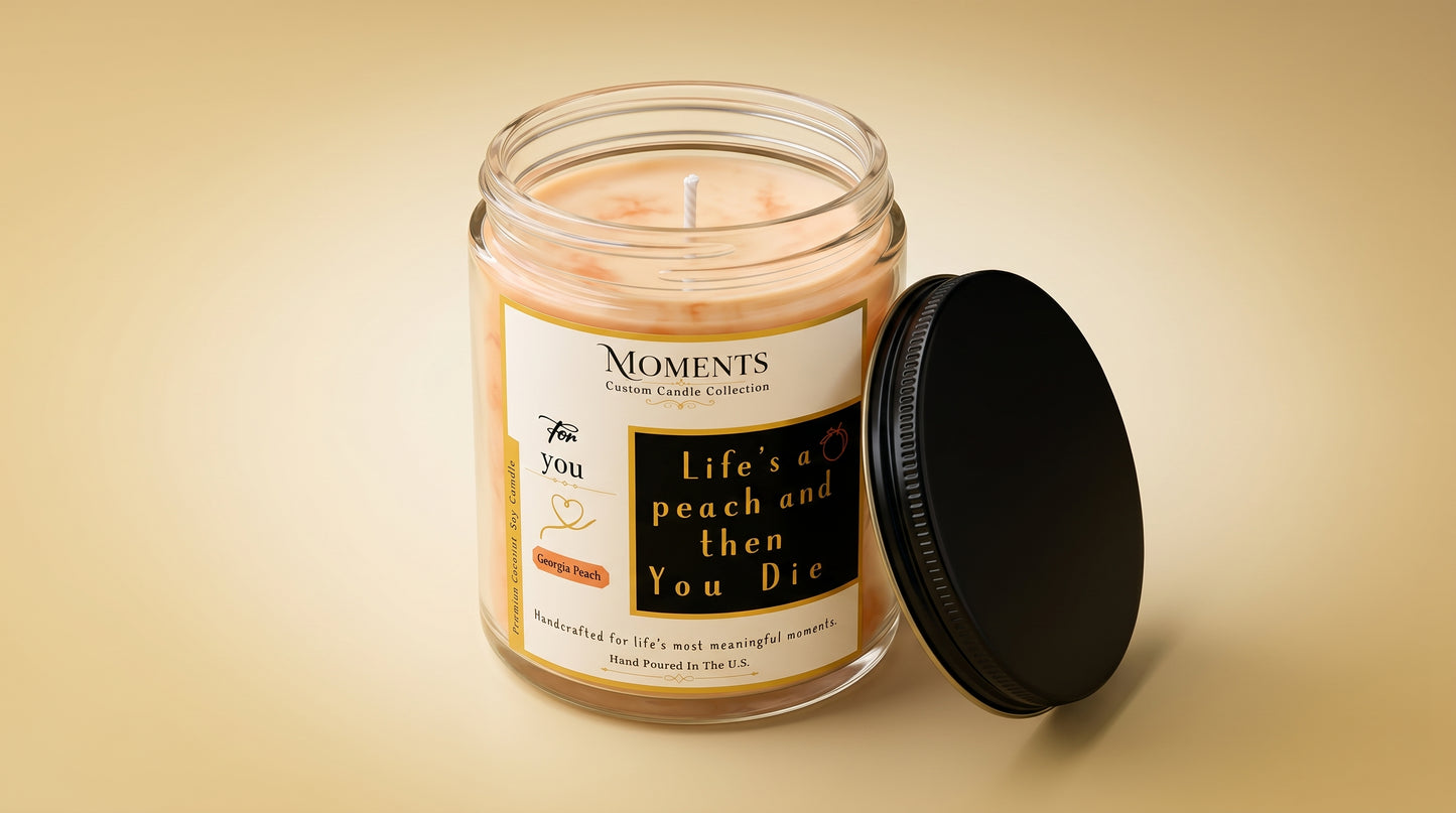 Georgia Peach Coconut Soy Candle – 8 oz