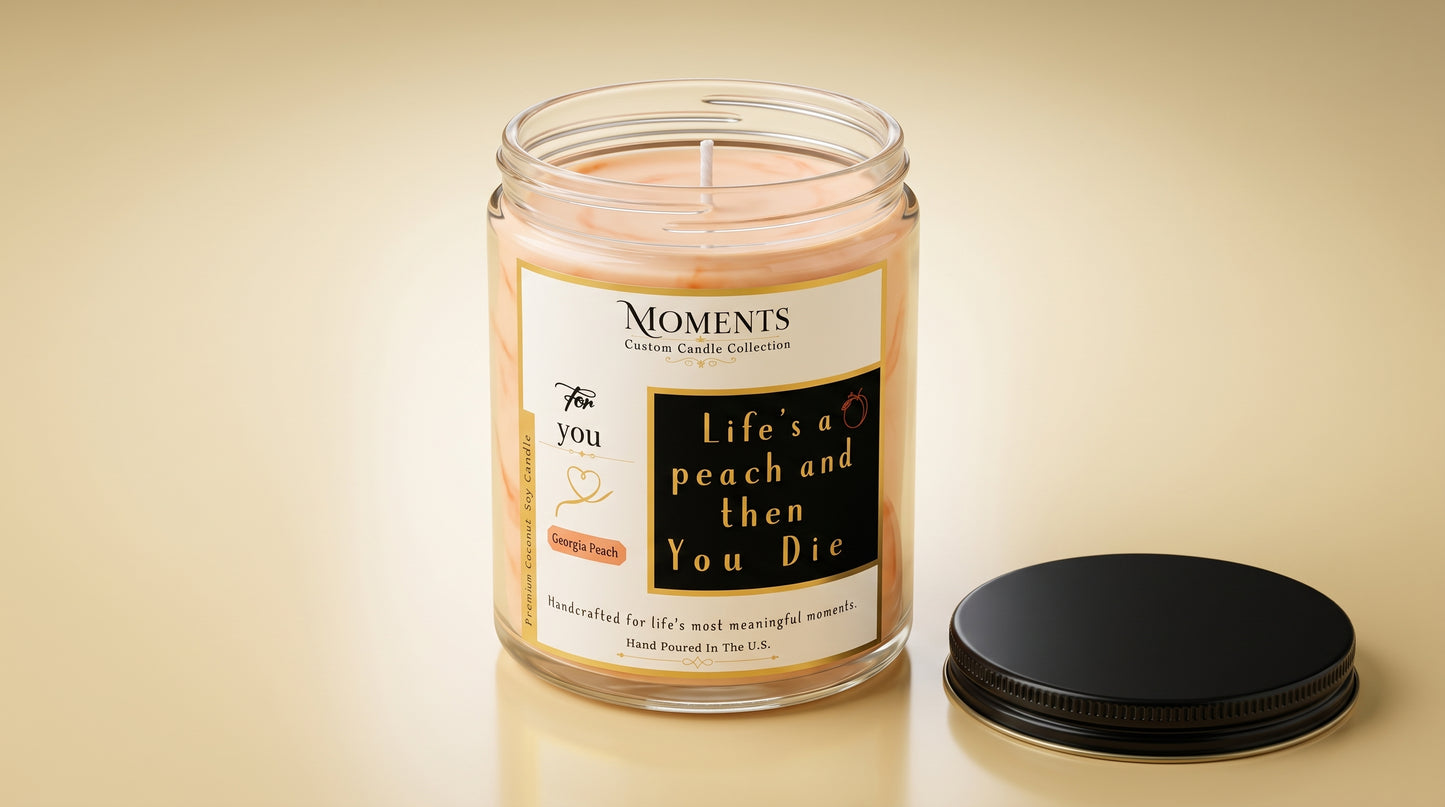 Georgia Peach Coconut Soy Candle – 8 oz