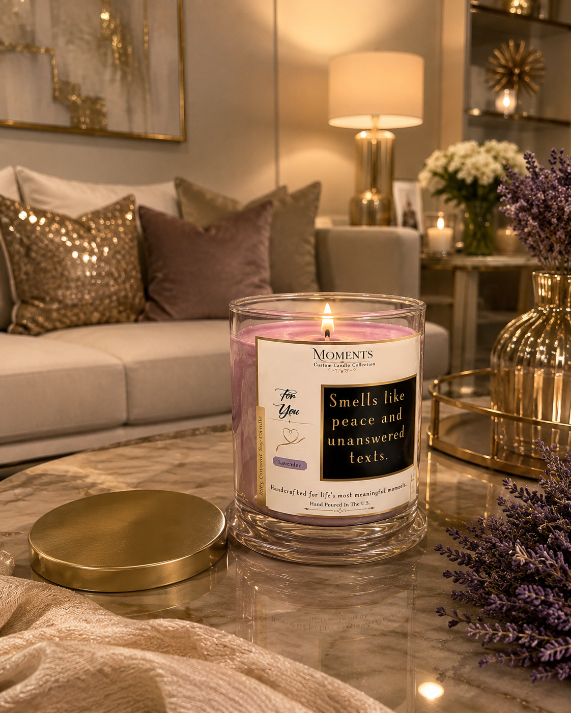 Lavender Coconut Soy Candle – 8 oz