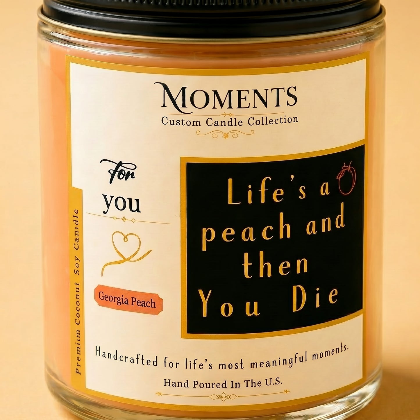 Georgia Peach Coconut Soy Candle – 8 oz