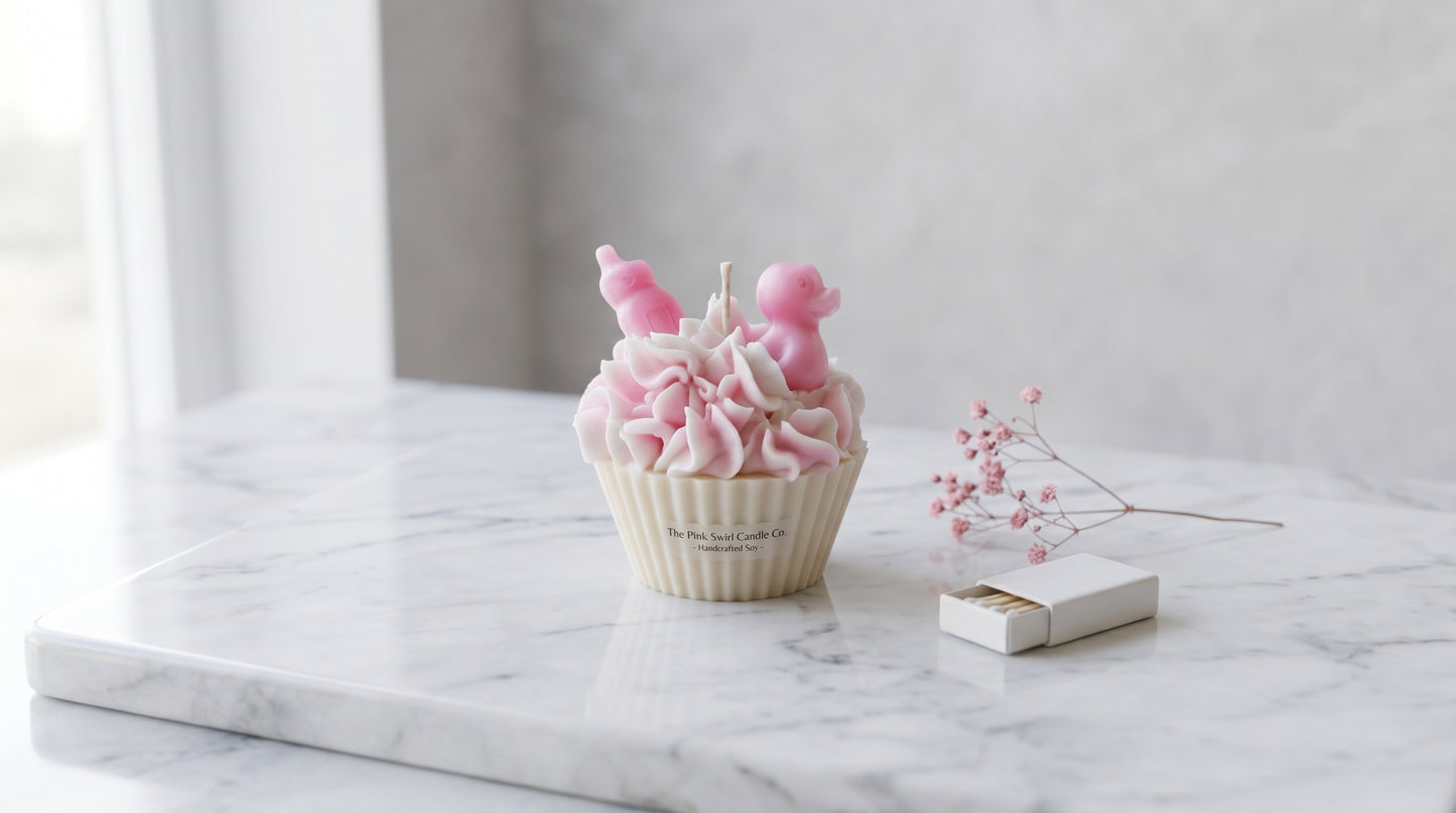 Custom Cupcake Dessert Candles – Set of 4