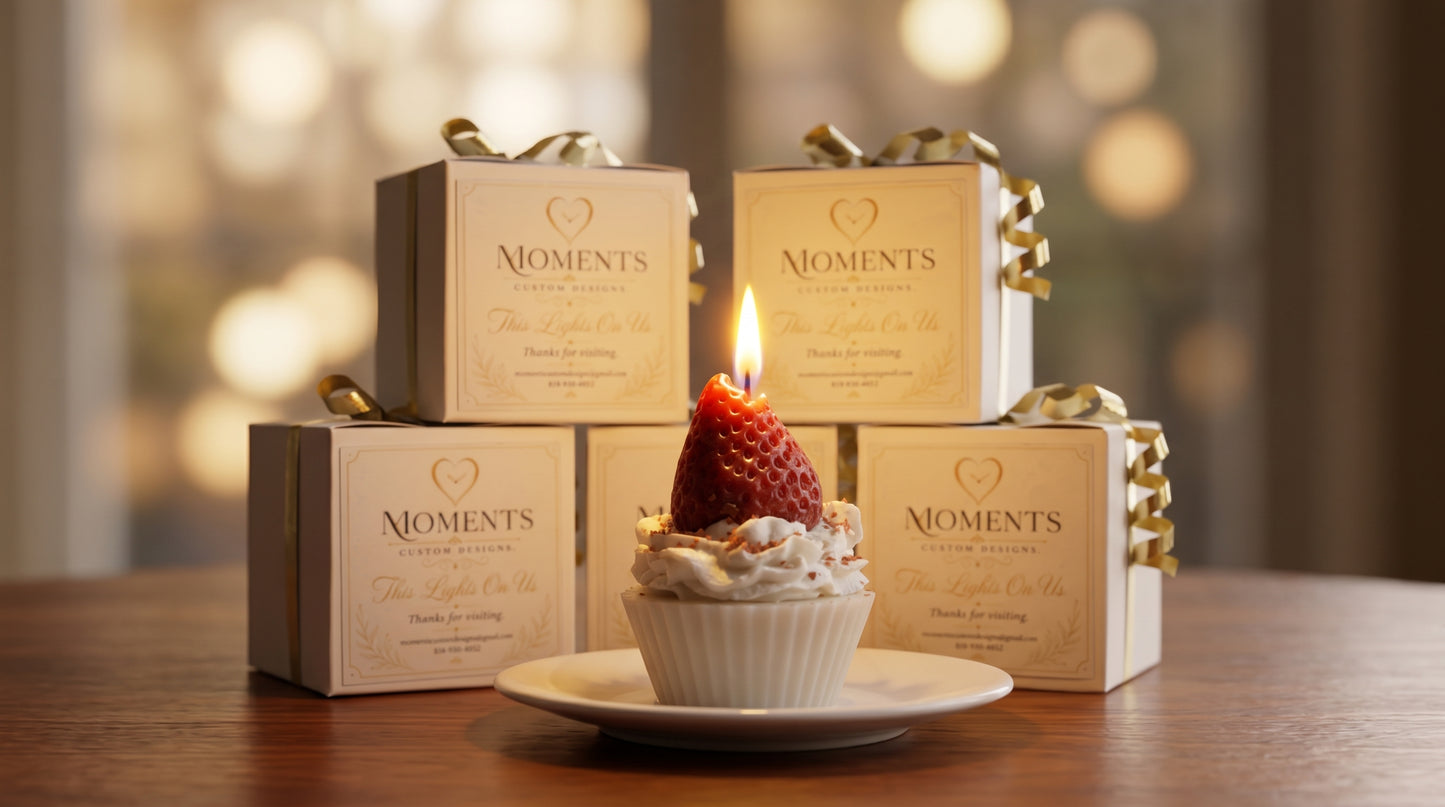 Custom Cupcake Dessert Candles – Set of 4