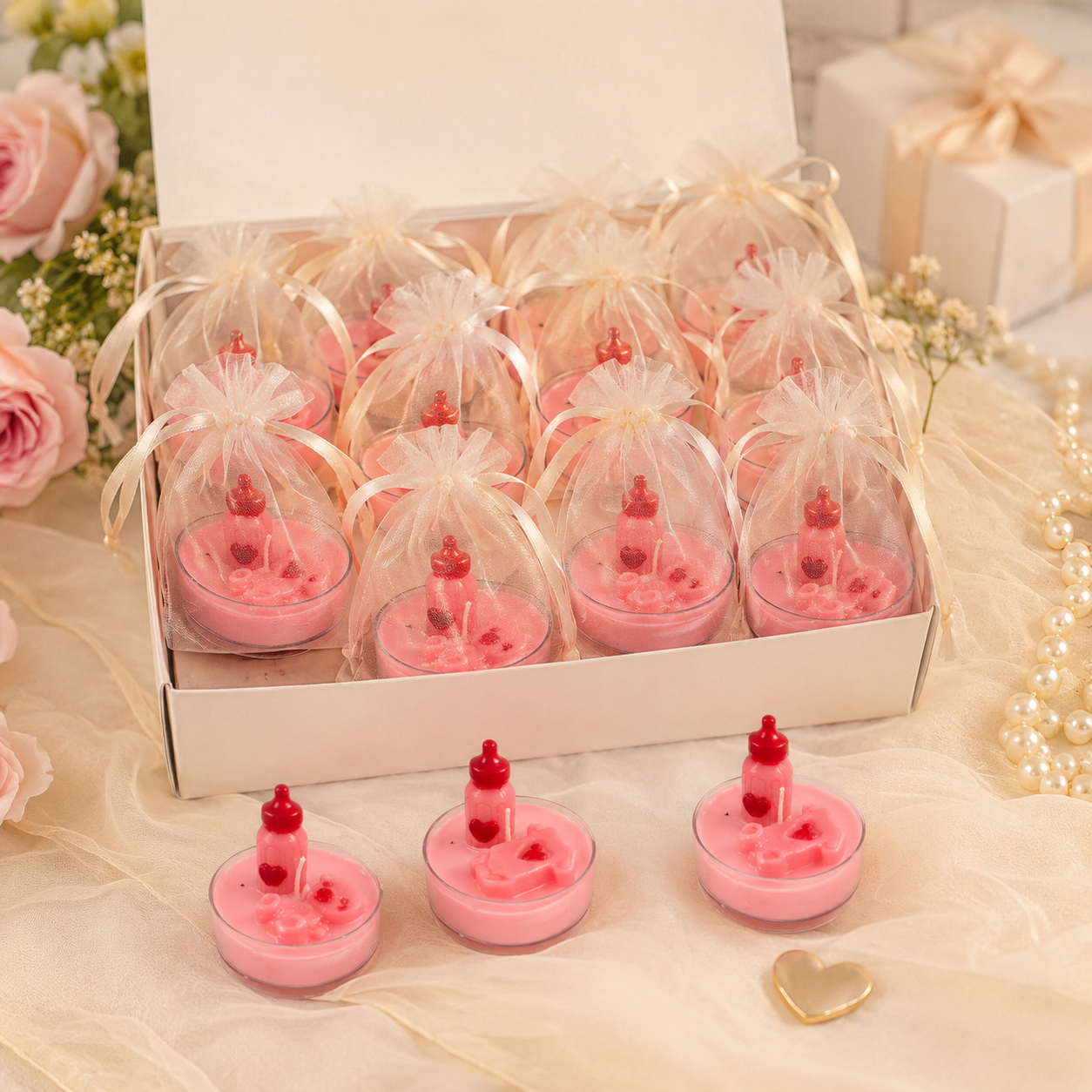 Mini Decorative Event Gift Candles – Handmade Party Favors 12 Pack | 2 oz