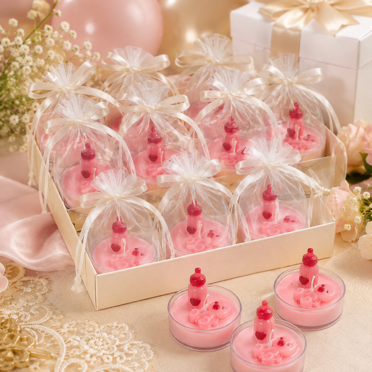 Mini Decorative Event Gift Candles – Handmade Party Favors 12 Pack | 2 oz