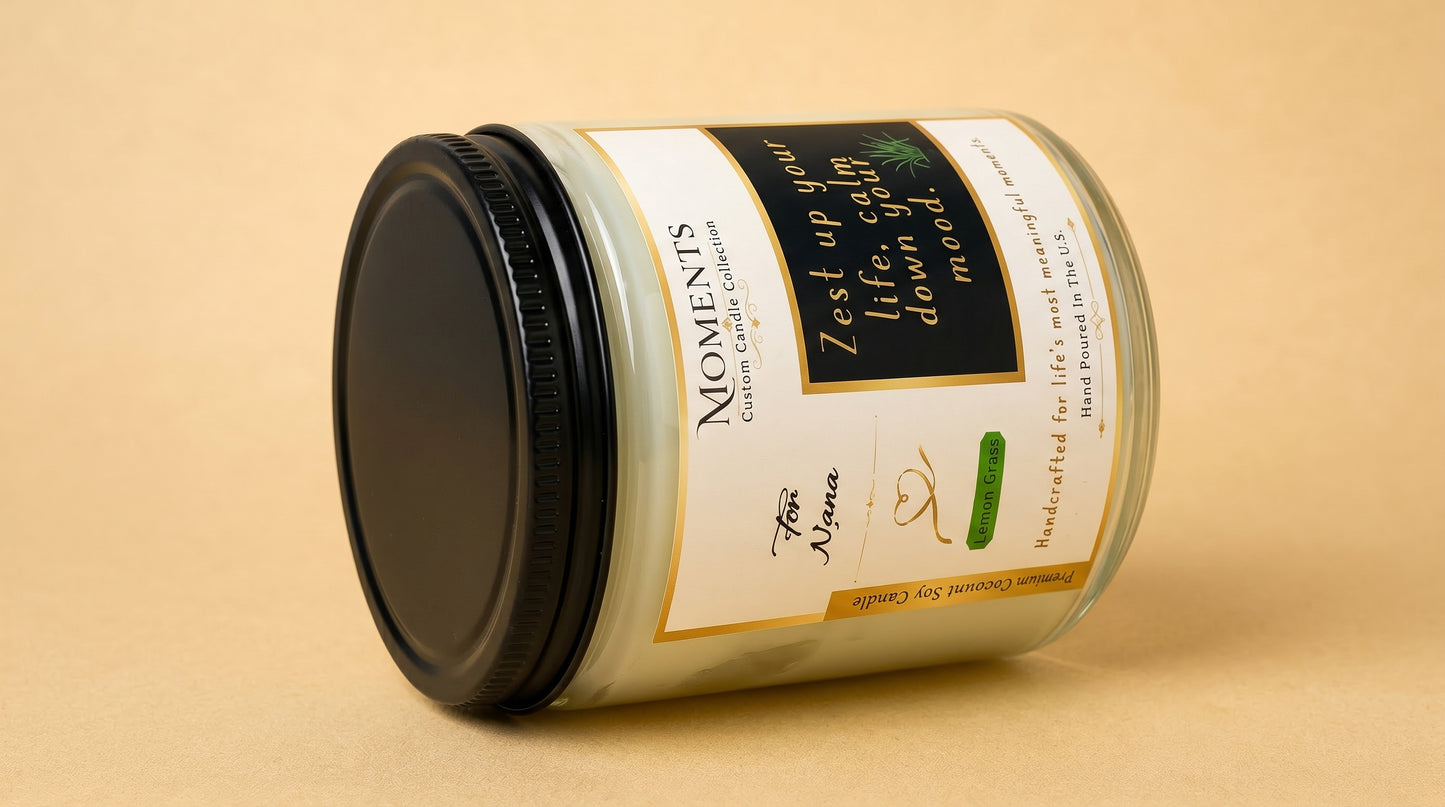 Lemon Grass Coconut Soy Candle – 8 oz