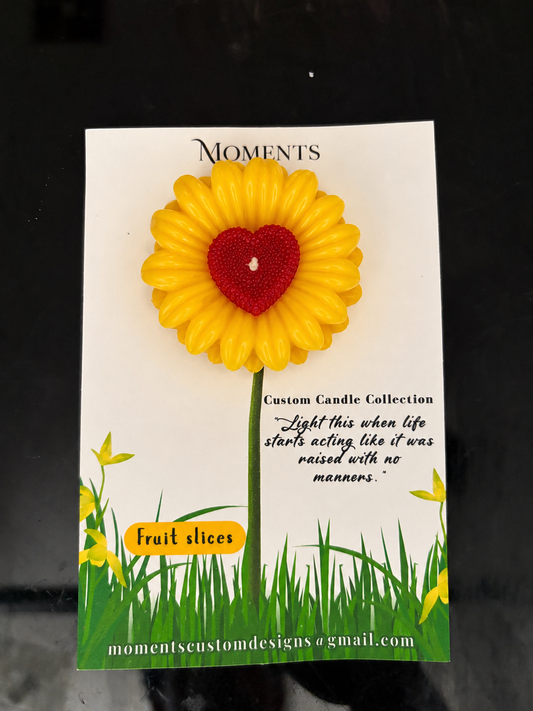 Sunflower Heart Mini Floating Event Gift Candles – 12 Pack