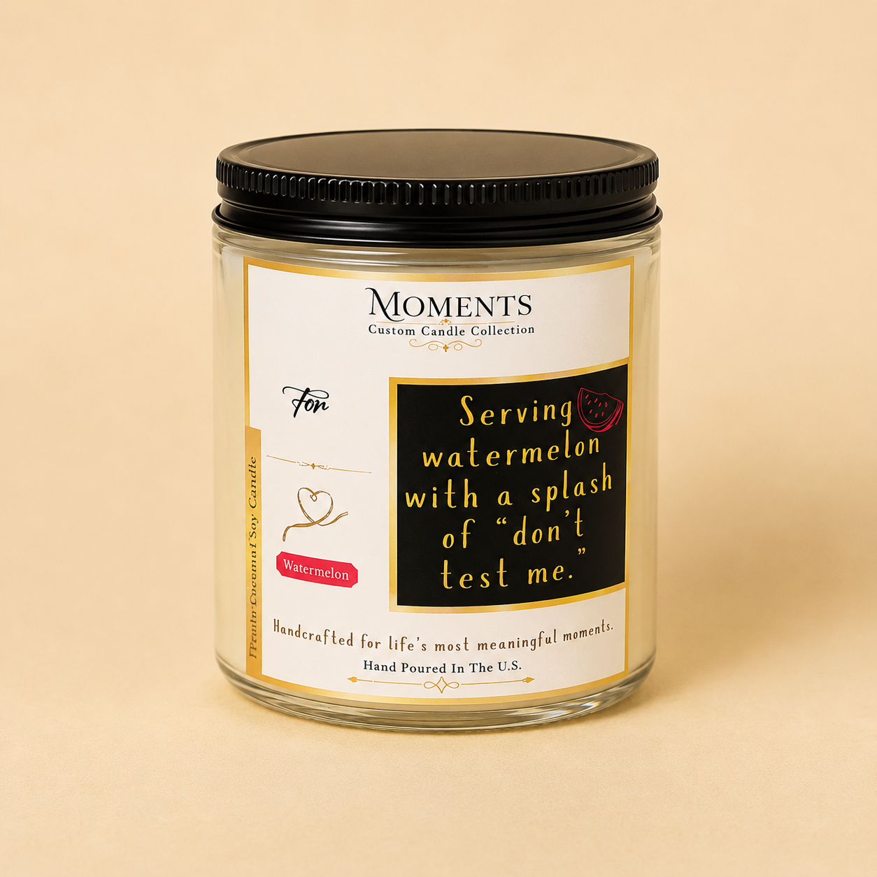 Watermelon Coconut Soy Candle – 8 oz