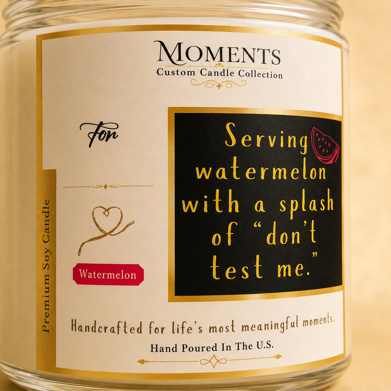 Watermelon Coconut Soy Candle – 8 oz
